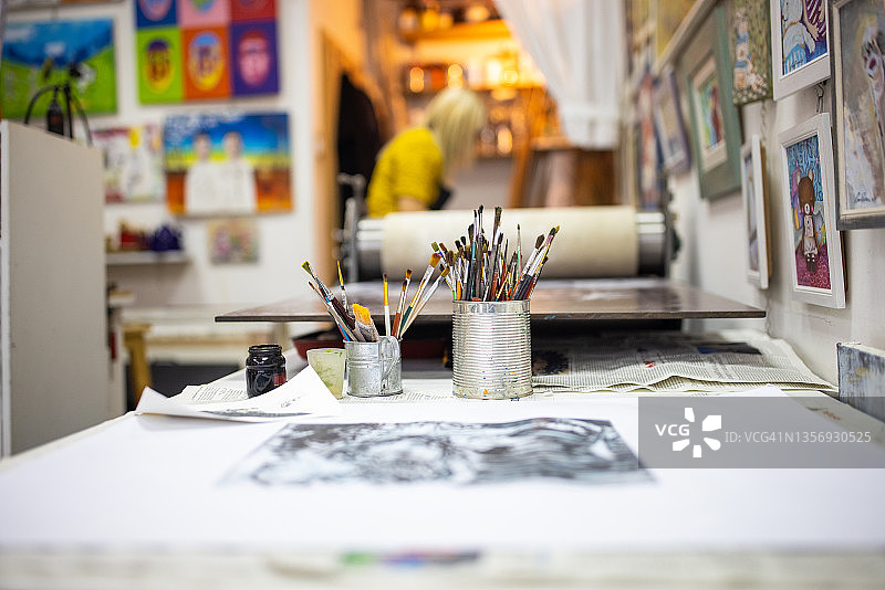 舒适的艺术工作室图片素材