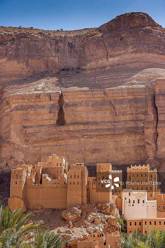 瓦迪杜安的泥砖建筑图片素材