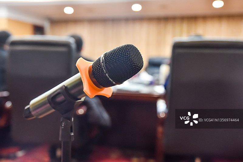 专业无线麦克风特写图片素材