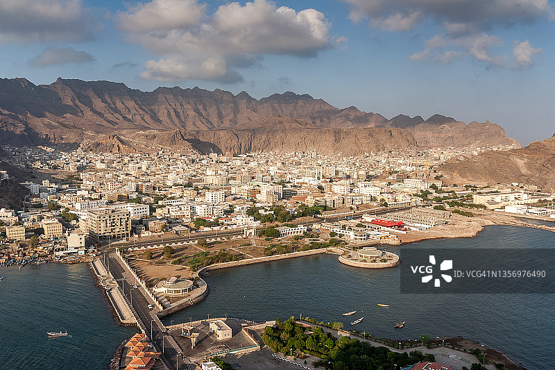 亚丁市和海港图片素材