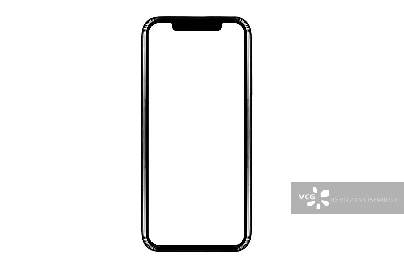 带白色屏幕的现代智能手机模型图片素材