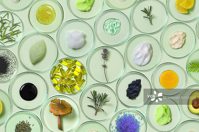 植物有机化妆品概念图片素材