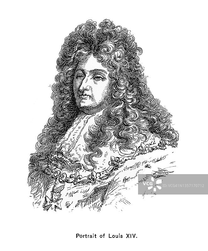 路易十四画像：法兰西国王，又称太阳王路易大帝图片素材