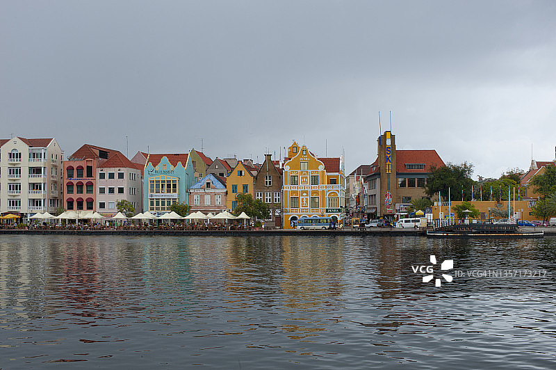 威廉斯塔德的彩色建筑，库拉索图片素材