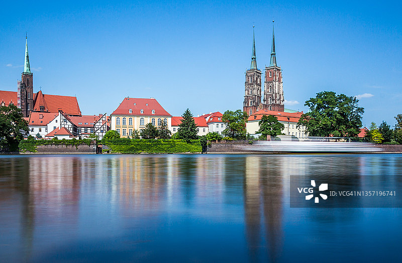 波兰弗罗茨瓦夫的奥斯特鲁夫图姆斯基（主教座堂岛）图片素材