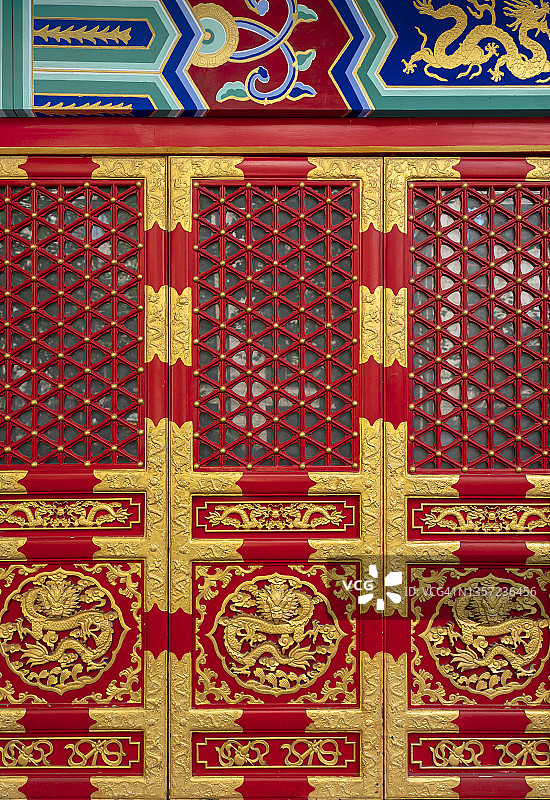 上海城隍庙的中国传统外墙装饰图片素材