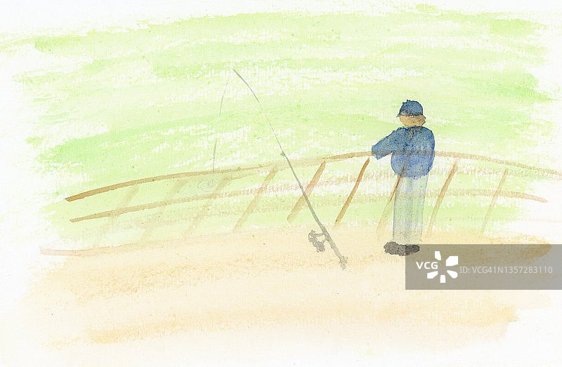男人在钓鱼图片素材