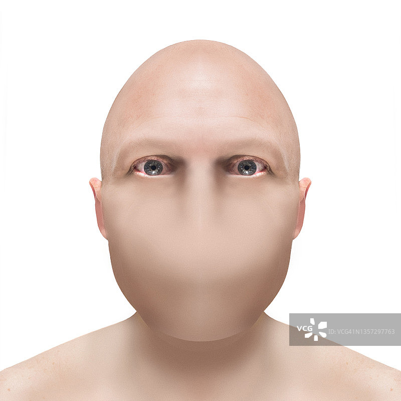 戴着面罩出生的未来男子形象图片素材