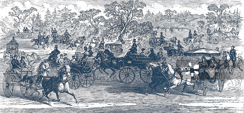 纽约中央公园马车图片素材