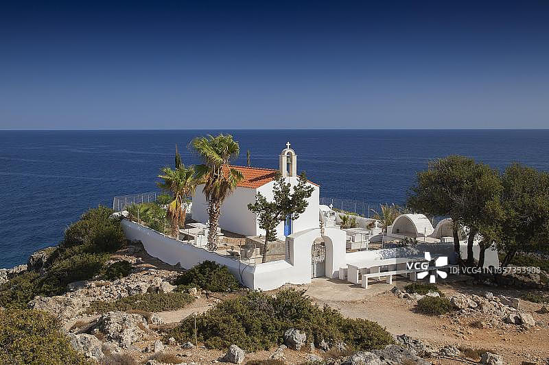 希腊克里特岛卢特罗的索蒂罗斯·克里斯图教堂图片素材