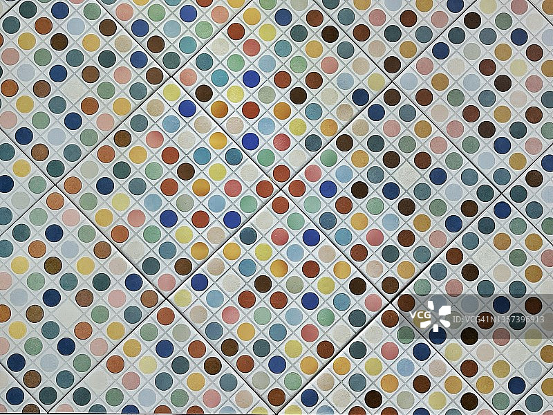 彩色波点墙砖设计图片素材