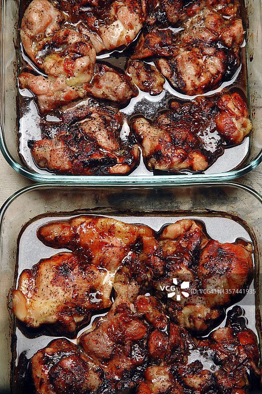 无骨无皮牙买加烤鸡图片素材