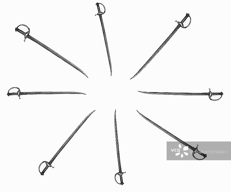 剑背景古版画图片素材