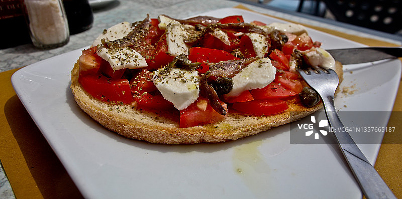 意大利利古里亚烤面包片图片素材