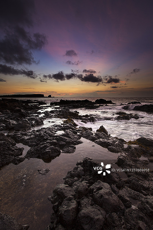 夏威夷拉奈岛卡皮哈的潮汐池图片素材