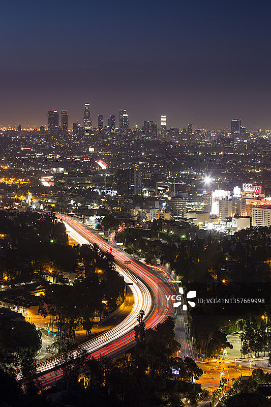 洛杉矶黎明景色图片素材