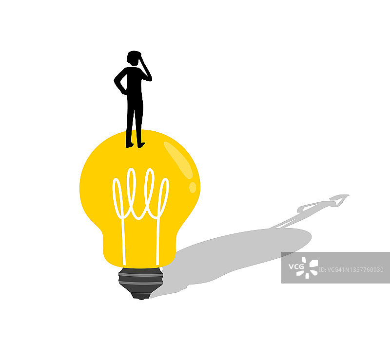 沉思决定的男士插图图片素材