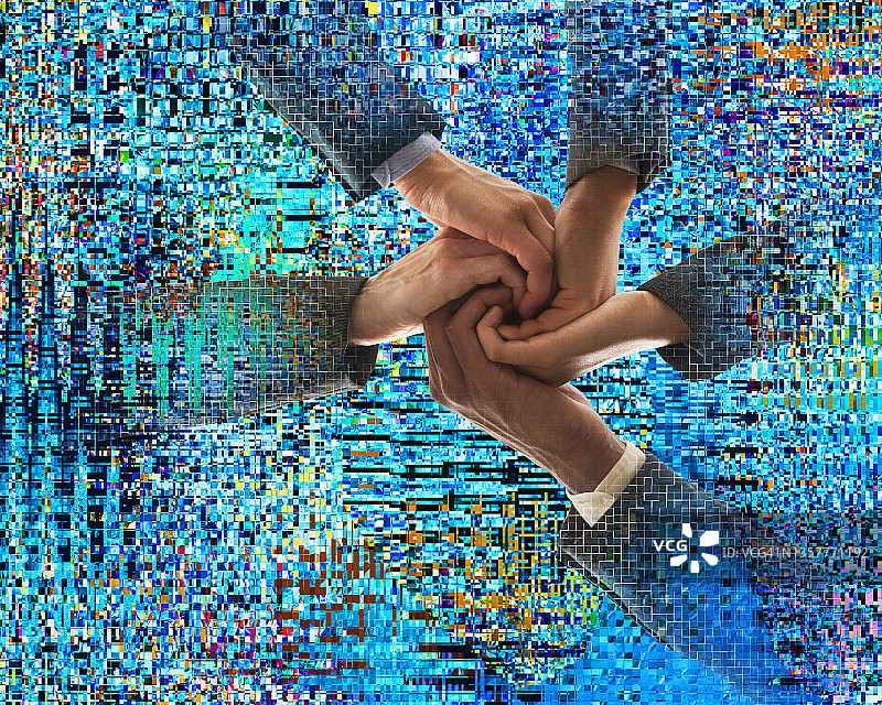 数字化团队合作图片素材