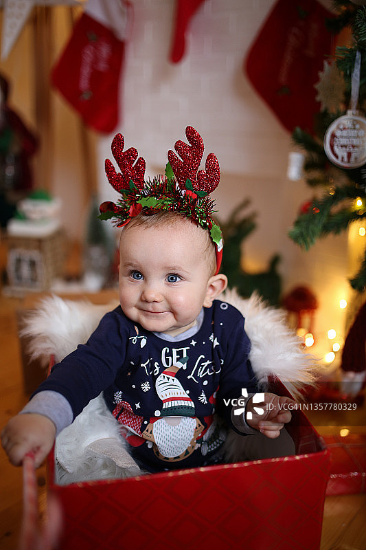 圣诞节宝宝照片素材图片素材