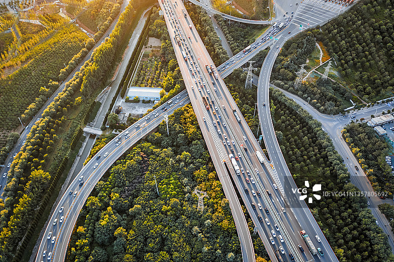 城市交通航拍图片素材
