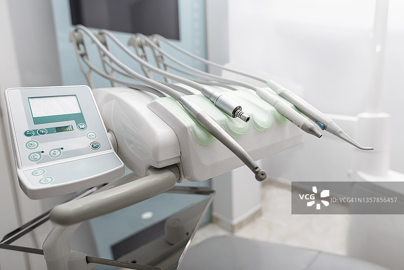 牙科诊所的牙科椅细节图片素材