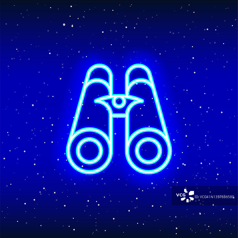 霓虹灯双筒望远镜设计，线性双筒望远镜设计图片素材