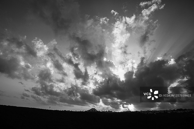 哥伦比亚黑白风景图片素材