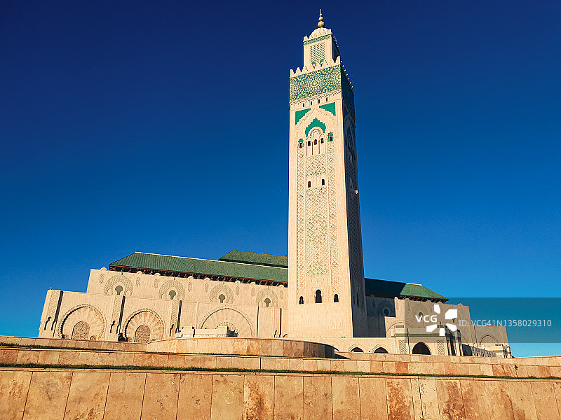 卡萨布兰卡哈桑二世清真寺风光，摩洛哥图片素材
