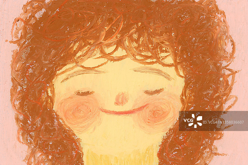 卷发小孩图片素材