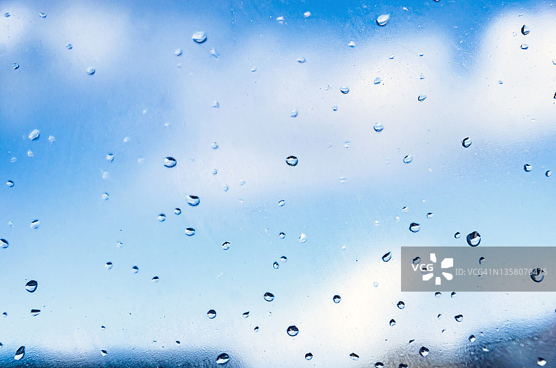 雨天湿润的窗户水滴背景图片素材