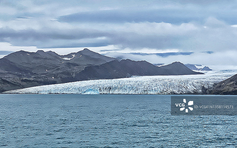 南乔治亚岛财富湾冰川图片素材