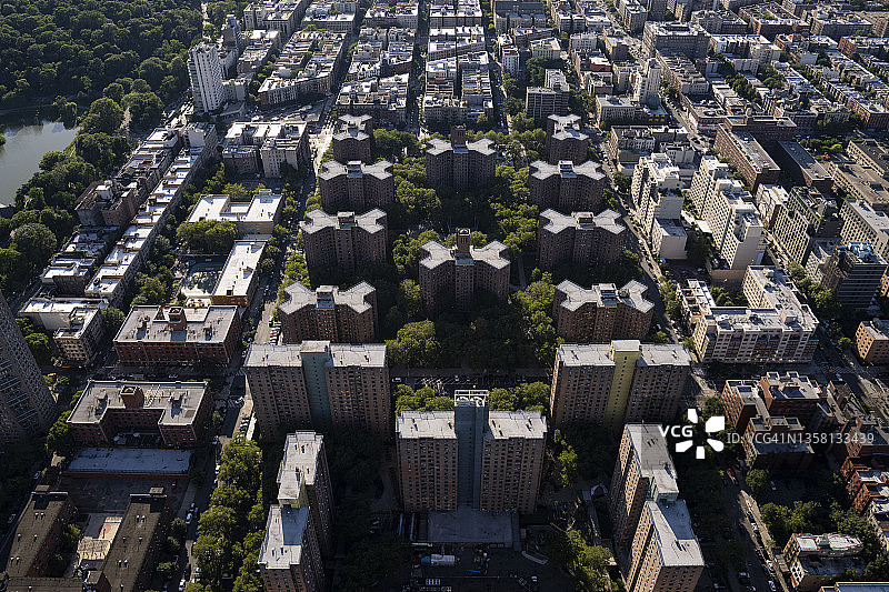纽约市曼哈顿马丁·路德·金大厦航拍照片图片素材