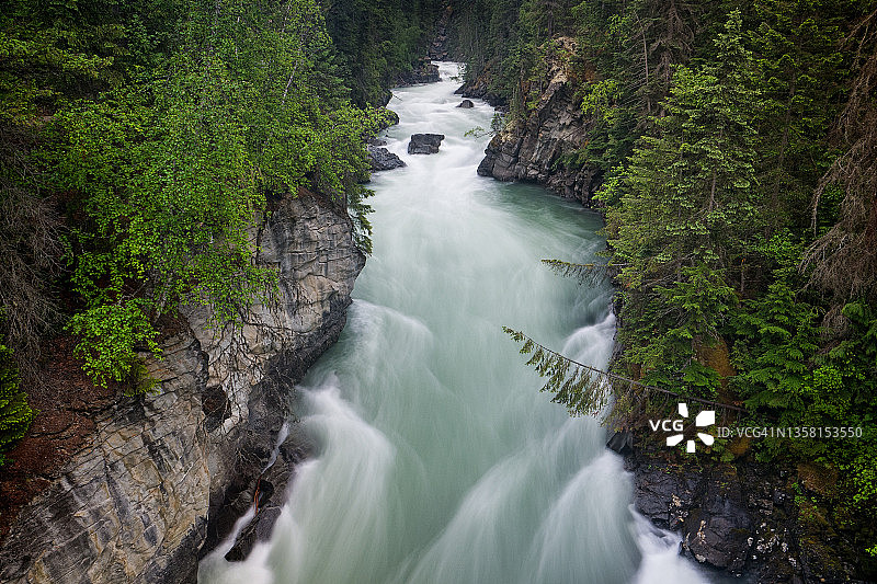 俯瞰不列颠哥伦比亚省的弗雷泽河图片素材