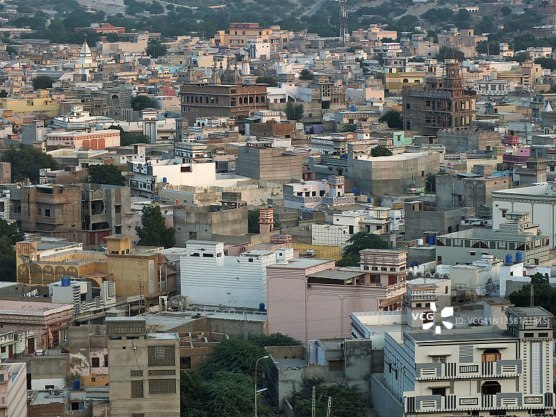 米蒂的高角度城市景观图片素材