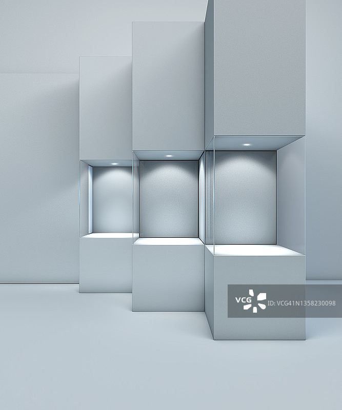 太空画廊室内展览图片素材