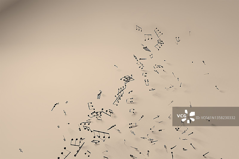 便签，音乐，灰尘，扩散，3D图片素材