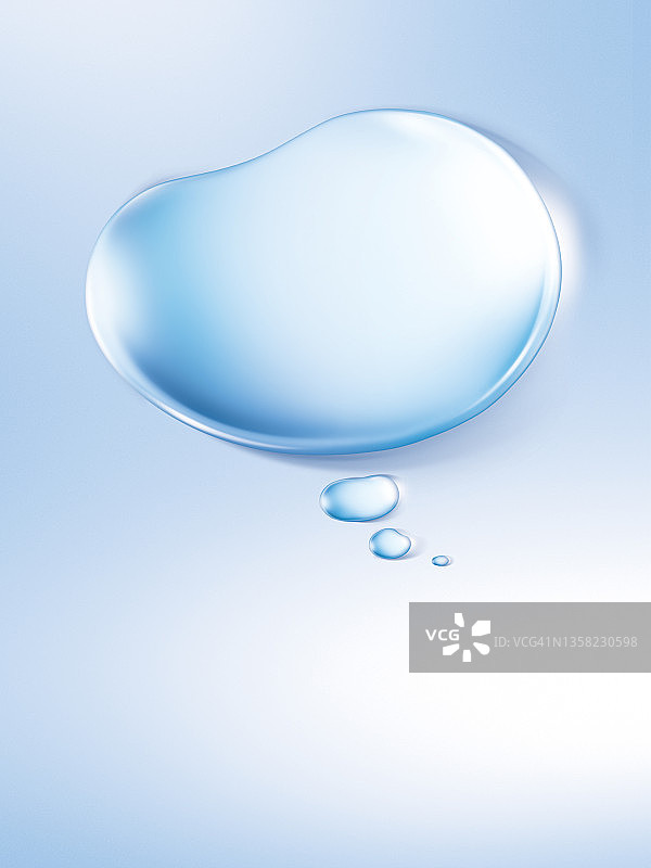 紫色俯视水滴对话气泡图片素材