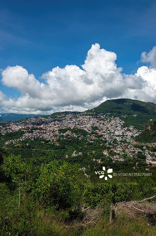 墨西哥格雷罗州塔斯科德阿拉尔孔镇景观图片素材
