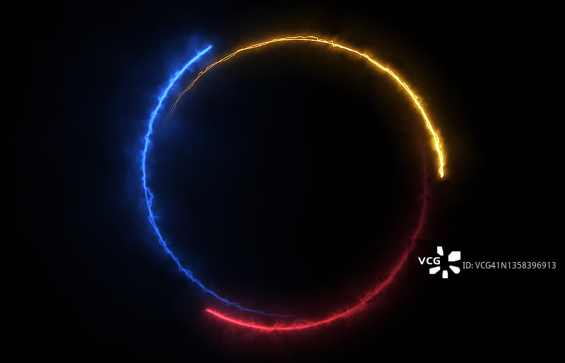 现代发光彩色进度加载环图片素材