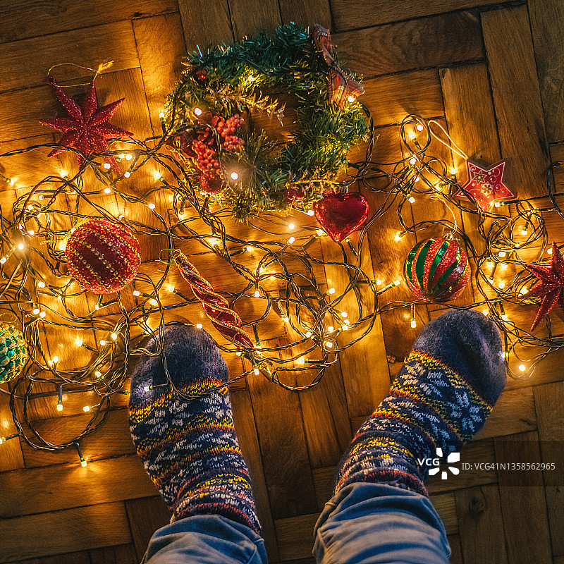 准备迎接圣诞和新年图片素材