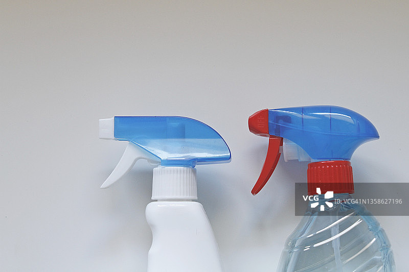 喷雾清洁瓶特写图片素材