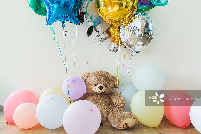 生日派对时尚金属彩色气球图片素材