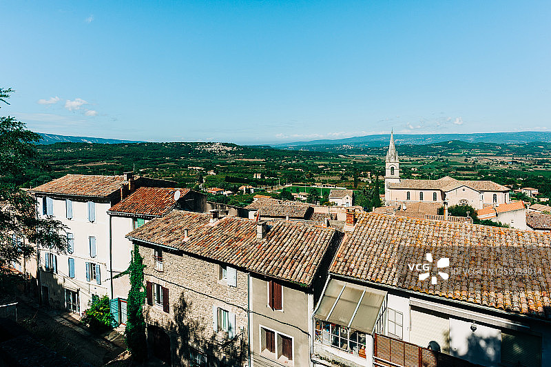 法国博尼约的山顶村庄 - 素材照片图片素材