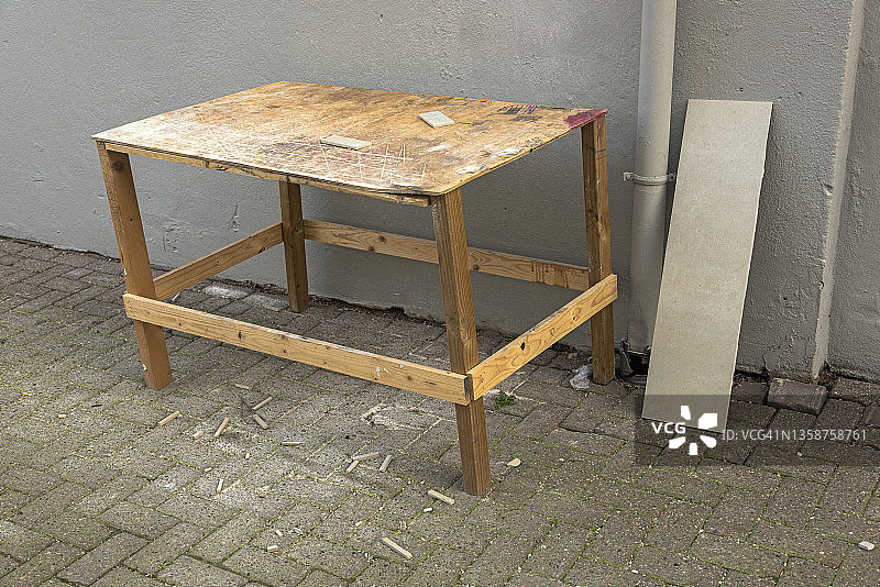 长方形木质工作台图片素材