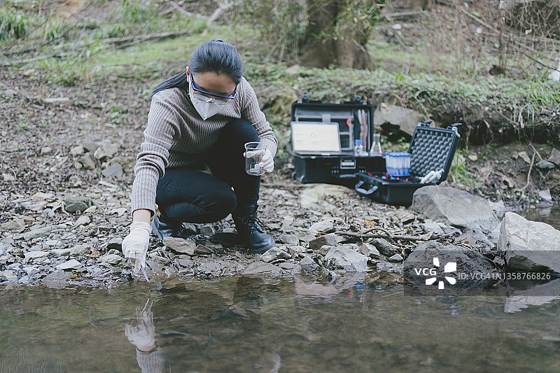 科学家测量水图片素材
