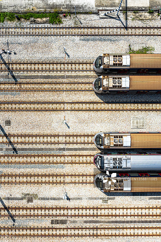 香港港铁八乡维修中心车辆段航拍图片素材