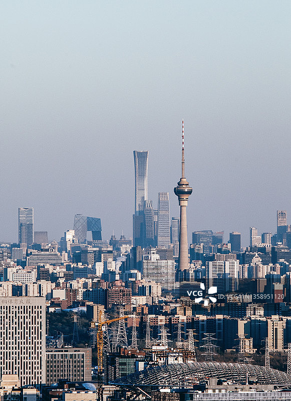 北京日落全景图片素材