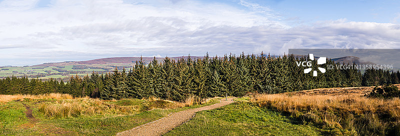比肯山丘乡村公园全景图片素材
