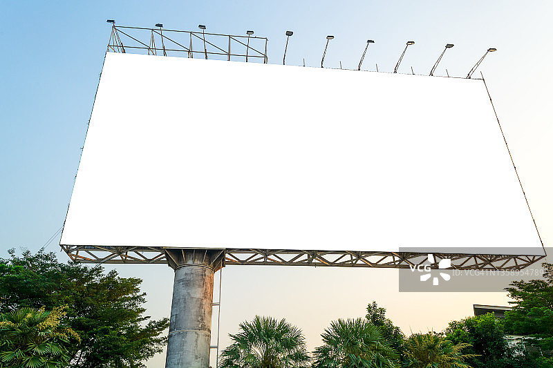 准备用于新广告的空白广告牌图片素材