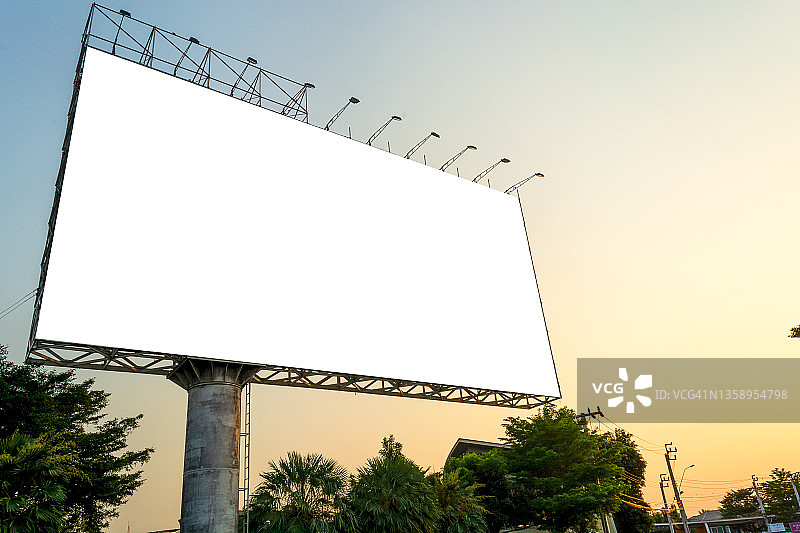 准备用于新广告的空白广告牌图片素材